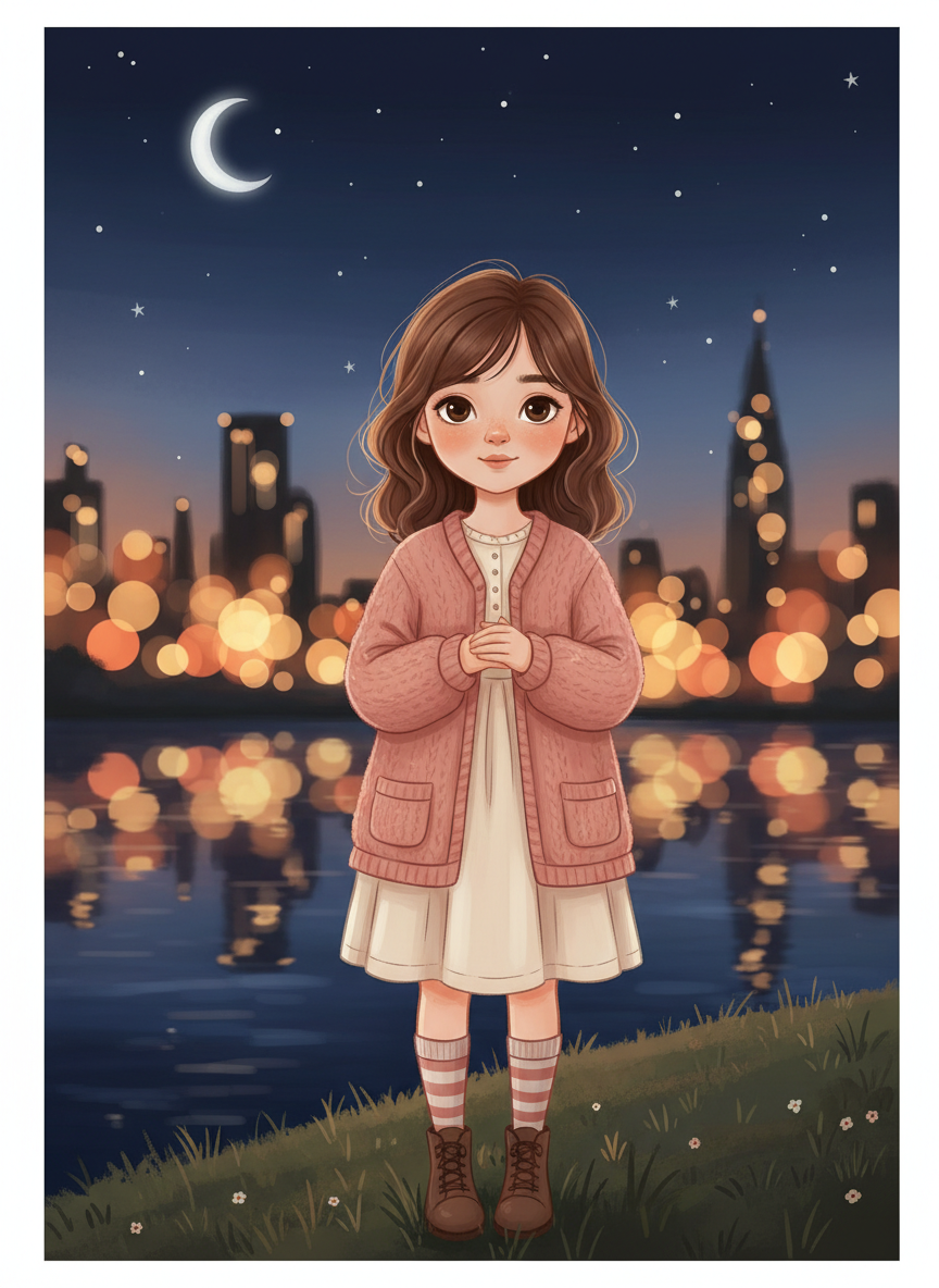 城市夜景人像